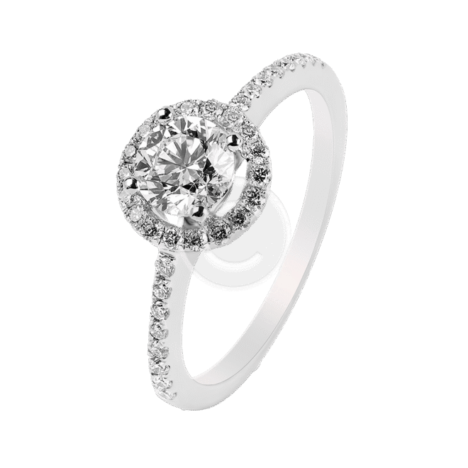 White Gold Ring in White Diamond